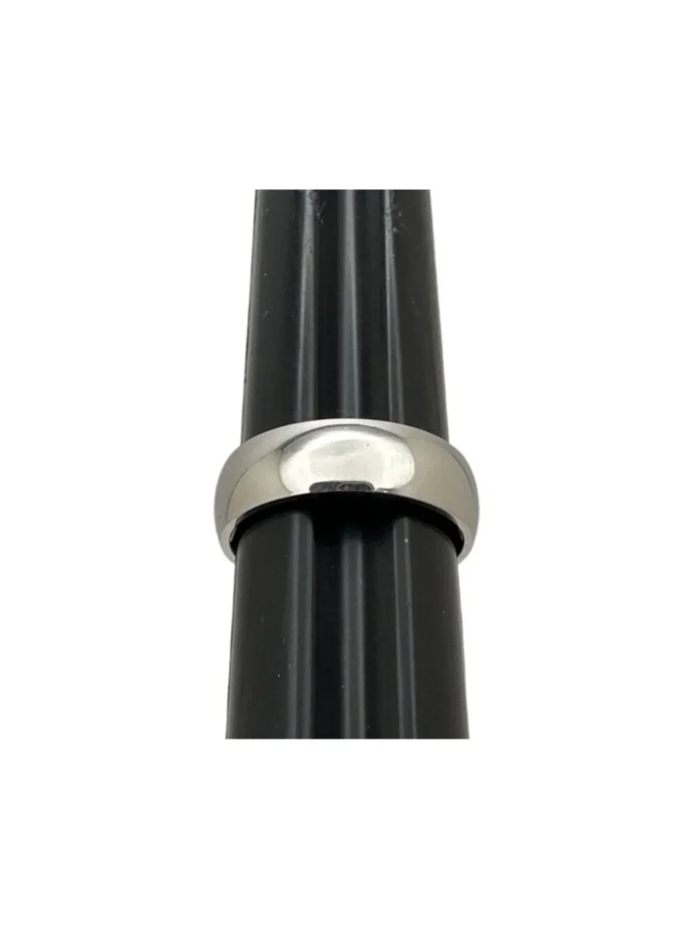 Men's Stainless Steel Band Ring Silver Size 7.5 Minimalist Wedding Casual